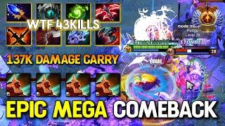 WTF 43KILLS MEGA COMEBACK CARRY Troll Warlord With 137K Damage Dealt 100% EPIC LATE GAME TEAMFIGHTS