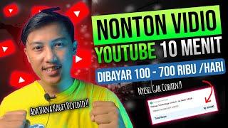 Cara Baru Nonton Youtube Dibayar 100 Ribu Per Hari !! Cara Nonton Youtube Dapat Uang