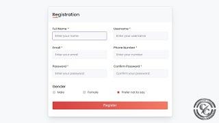 Responsive Registration Form in HTML and CSS with Free Source Code | Creative JS Coder