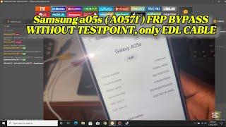 All Qualcomm Samsung phones FRP BYPASS 1 click with EDL CABLE. Samsung a05s (a057f) with unlocktool