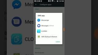 Default SMS app for Android Nougat 7.1.2