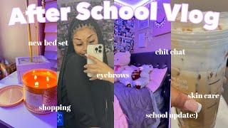 Productive After School Vlog: school update, skincare, shopping, etc