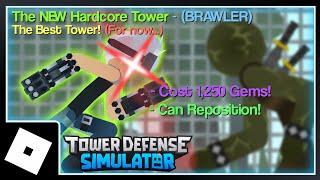 The NEW Hardcore Tower (BRAWLER) - Tower Defense Simulator - Animation