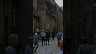 Children playing on the street in 1919 - Restored Footage