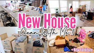 NEW HOUSE CLEAN WITH ME // SUPER SATISFYING CLEANING // UNPACK AND CLEAN // COMPLETE DISASTER CLEAN