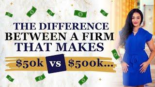 The difference between a firm that makes $50k vs. $500k…