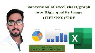 How to save excel graphs as high quality image (Tiff/png) and Pdf