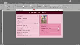 Creating Beautiful Form Designs in Microsoft access and the use of color