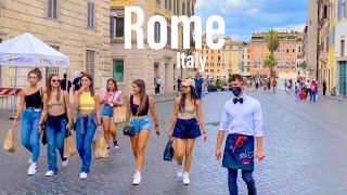 Rome, Italy  - Evening Walk - September 2021 - 4K-HDR Walking Tour (▶84min)