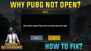 Fix Server Did Not Respond Please Return To The Login Page And Try Again PUBG Mobile