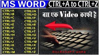 MS Word shortcut keys a to z | ctrl a to z shortcut keys #msword