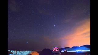 Makhtesh Ramon camping at night - timelapse