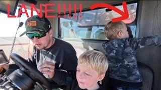 Kid Destroys Combine Cab! Case 2388 gets drawn on! Dad is MAD!!! 