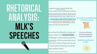 Rhetorical Analysis of MLK's Speeches | Step by Step Annotation