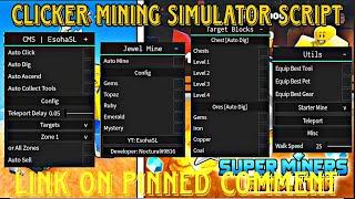 Roblox[Clicker Mining Simulator] Script  *Link Wili Be in Pinned Comment*