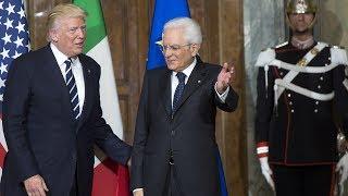 il Presidente Mattarella riceve il Presidente USA Trump