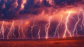 Terrible Stormy Night to Sleep Instantly, Deep Sleep | Mighty Thunder, Relaxing Rain & Lightning