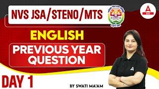 NVS Non-Teaching Classes 2024 | NVS English Previous Year Question Paper by Swati Mam #38