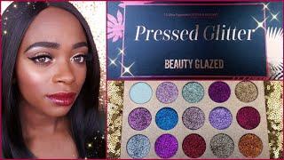 Beauty Glazed Pressed Glitter • Holiday Glam Makeup Tutorial • Amazon Eyeshadow Palette Review