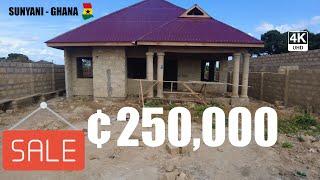 3 bedroom Uncompleted Roofed House for sale Ȼ250000 at Tanaakrom Sunyani Ghana 4K