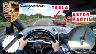 2016 PORSCHE CAYENNE DIESEL S 385HP TOPSPEED ON GERMAN AUTOBAHN WITH 850 NM️AT RUSH HOUR 