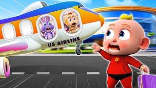 Baby Got Lost in the Airport ️ + School Bus Lost Wheel Song  and More Nursery Rhymes & Baby Songs