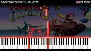 Donkey Kong Country 3 - Mill Fever | PIANO COVER | PIANO TUTORIAL | HOW TO PLAY