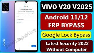 Vivo V20 FRP Bypass Android 11/12 | Vivo (V2025) Android 11 Google Lock Remove Latest Security 2022