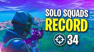 34 KILLS SOLO vs. SQUADS Personal Record (Fortnite)