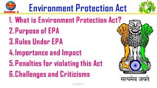 GE3451 Environment Protection Act.Environmental Sciences and Sustainability.EPA 1986. #ge3451