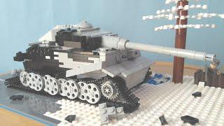 Lego World War II destroyed Tiger I in Siberia Russia MOC