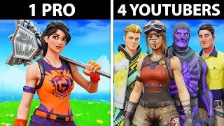 4 Youtubers vs 1 Fortnite Pro