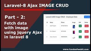 Laravel Ajax Image CRUD 2: Fetch data with image using jquery Ajax in laravel 8