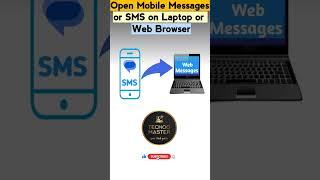How to Open Mobile SMS/Google Messages on Laptop or Web - Web SMS/ Web Messages