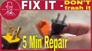 How to Replace a Plug End of Electric Cord | Fix Broken Plug on Appliance