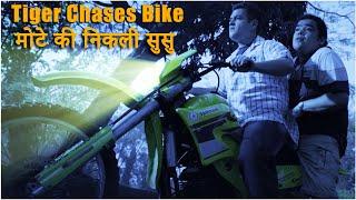 टाइगर ने जमकर बाइकर्स का पीछा किया l Bike Chasing by Tiger l मोटे की निकली सुसु l Billu Gamer Movie