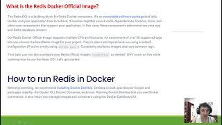 What is the Redis Docker Official Image?