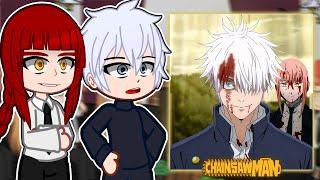 Chainsaw Man react to Satoru Gojo  Makima Vs Gojo | Gacha React 