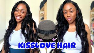 NEW 360 Lace Wig ️‍ avec cordon de serrage invisible ! AUCUNE COLLE REQUISE !!! Ft Kisslovehair