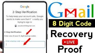8 digit backup code gmail lost || 2 step verification gmail recovery 8 digit backup code 2024
