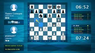 Chess Game Analysis: pianno67 - Павел Солнцев : 1-0 (By ChessFriends.com)