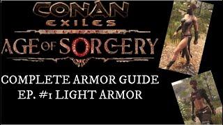 Conan Exiles 2023 COMPLETE ARMOR GUIDE!! EP.#1 Light Armors!!