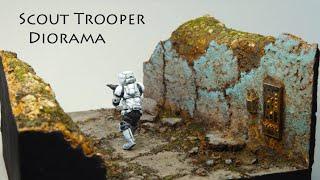 STAR WARS Diorama - Scout Trooper in the Ruins