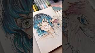 drawing inosuke hashibira! ️ part 2 #demonslayer #shorts #anime #sketchbook #art #manga #kny