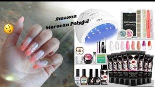 Trying an Amazon Morovan Polygel Kit..Polygel Changes Colors! (I’m a beginner!) BEGINNER !!!!!