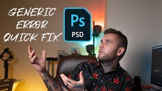 How To Fix GENERIC ERROR  With PSD In PREMIERE PRO