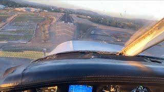 PILOT POV: Piper Warrior II Gusty Crosswind Landing @ Fallbrook (L18)