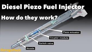 How do Diesel fuel injectors work? Piezo common rail diesel fuel injector operation explained