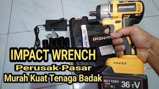 Unboxing Cordless Impact Wrench Iroonhoof 420nm Brushless Termurah Terkuat