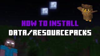 How To INSTALL Our Data/Resourcepacks! | Beginner's Tutorial